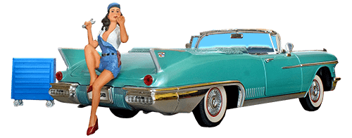 Cadillac mujer en auto