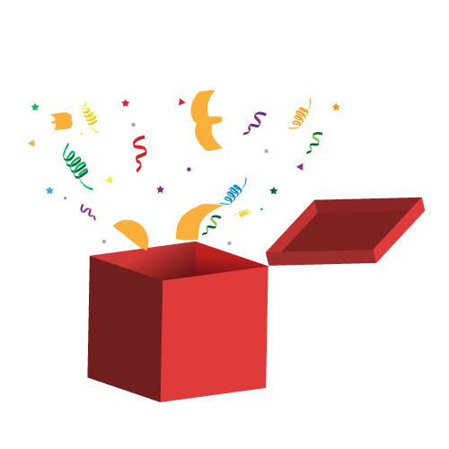 Caja de regalos abierta