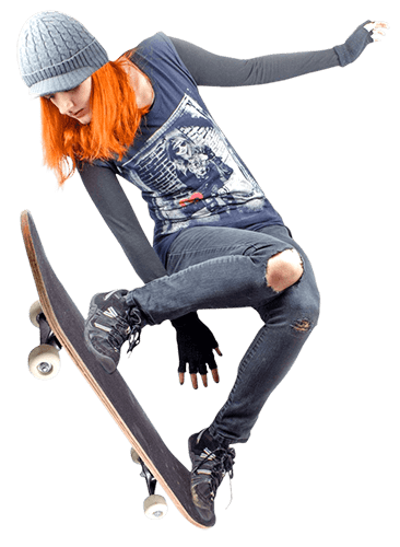 Chica en patineta