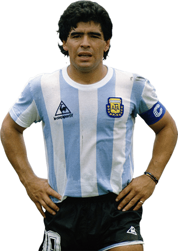Diego Armando Maradona el pelusa con la selección argentina