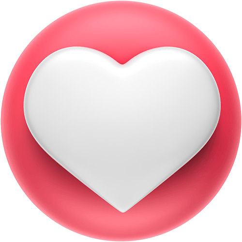 Love heart - Corazón - Me encanta emoji 3D uno