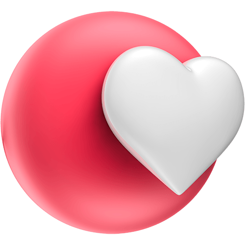 Love heart - Corazón - Me encanta emoji 3D dos
