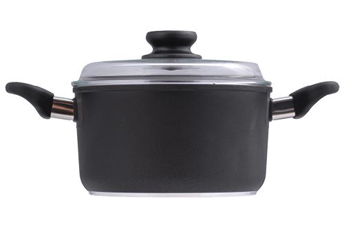 Sartén con tapa gris